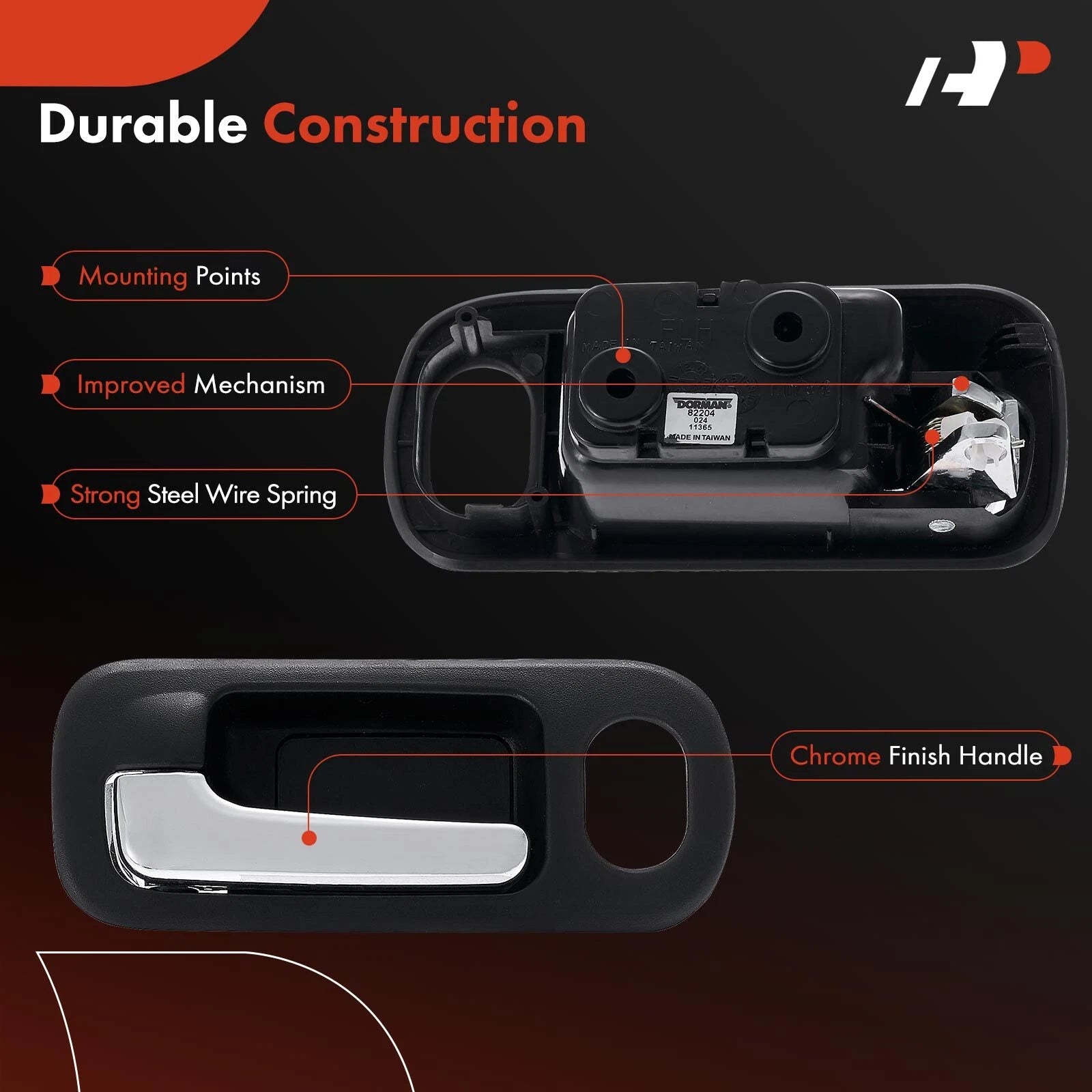Front Left Plastic Interior Door Handle for Honda Civic (2002–2005)