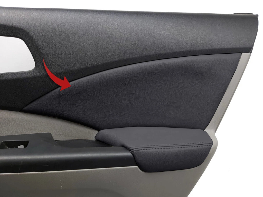 Rear Insert Card Door Panel Cover for Honda CR-V (2012–2016) Gray PVC Leather