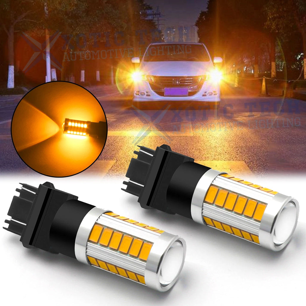 Amber LED Turn Signal Side Marker Bulb 3157 for 3156 (3000K) 2PCS (2010–2012)