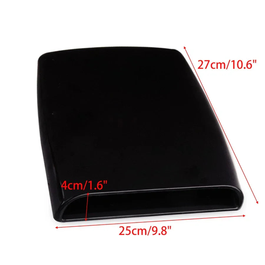 Glossy Black Air Flow Intake Vent Cover for Car Bonnet Hood Scoop (N/A)