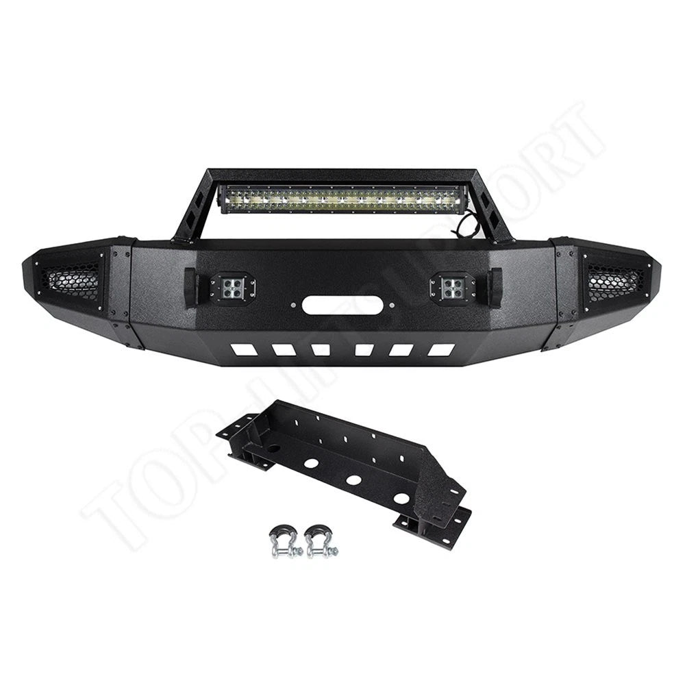 Front Rear Bumper with LED Lights for Chevrolet Silverado 2500 (2015–2017)