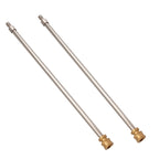 2PC Stainless Steel Extension Wand Kit for Pressure Washer Lance (4000 PSI)