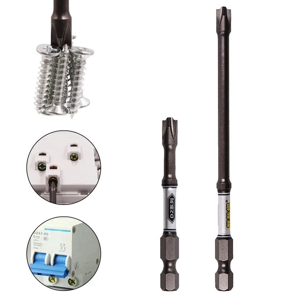 Magnetic Slotted Cross-Screwdriver Bit for Electrician FPH2 6mm (65-110mm)