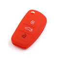Red Silicone Key Fob Cover for Audi A1 A3 A4L A6L Q5 Q6 Q7 (2010–2023)