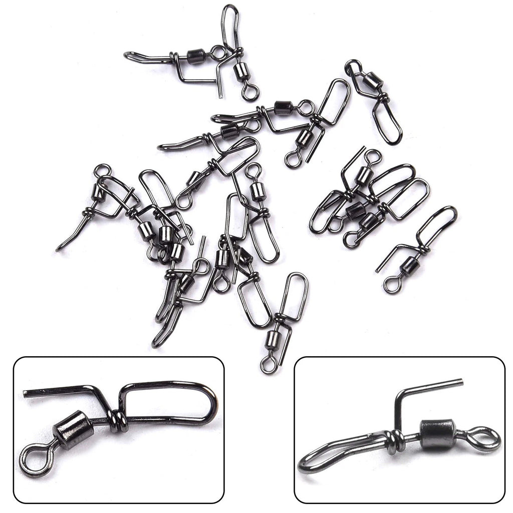 Set of 20 Stainless Steel Swivels 18mm for Sea Fishing Rigs