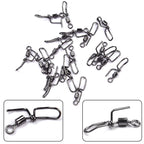Set of 20 Stainless Steel Swivels 18mm for Sea Fishing Rigs