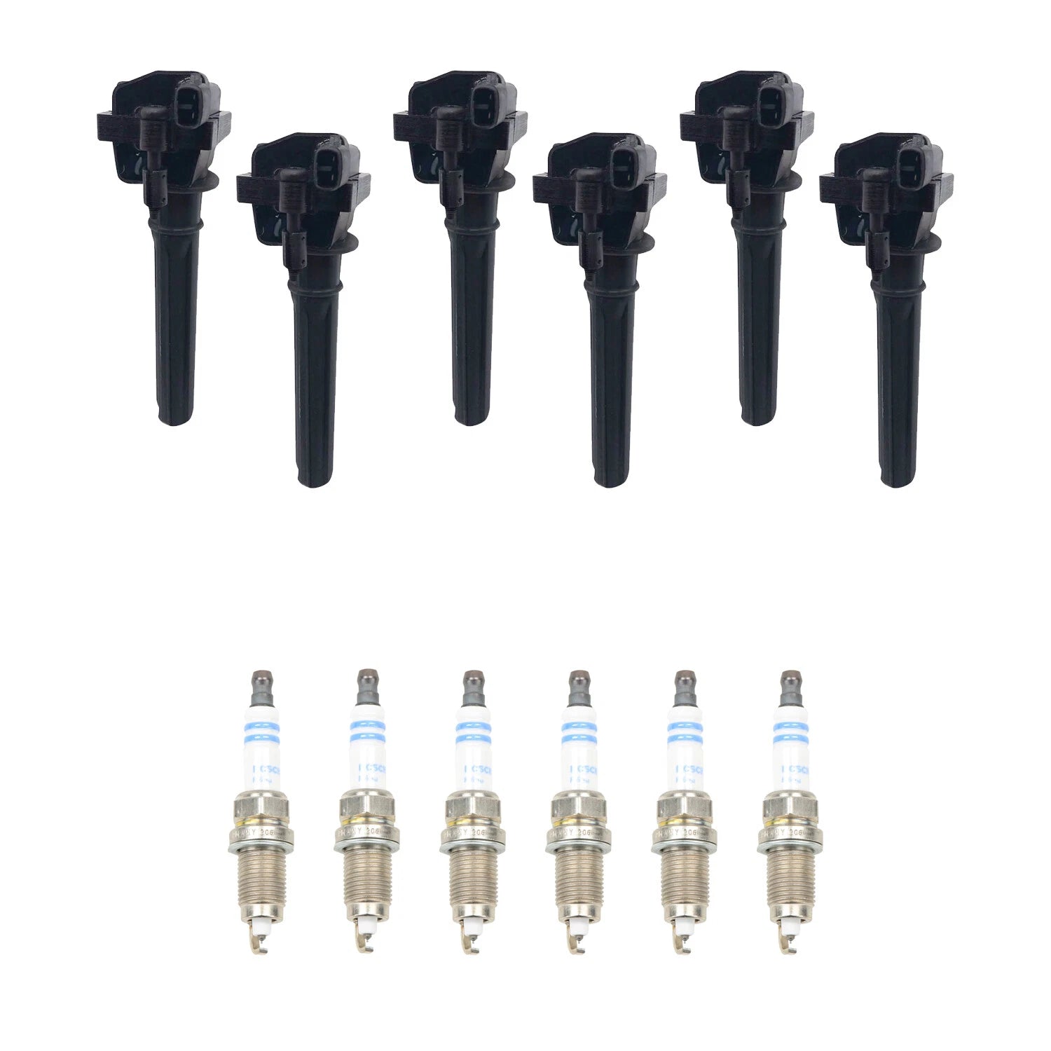 Set of 6 Ignition Coils & Spark Plugs for Chrysler 300M Concorde (1998–2004)