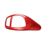 Carbon Fiber Red Gear Shift Knob Cover Trim for BMW 1 2 3 4 5 6 Series X3 X5 X4 (2000–2023)