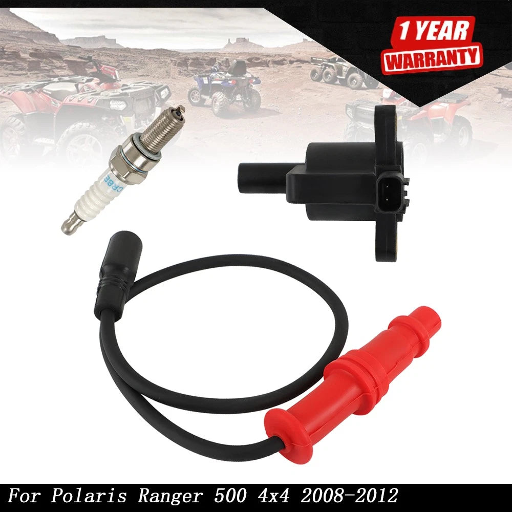 Ignition Coil with Wire Cap for Polaris Ranger 500 4x4 (2008–2014)