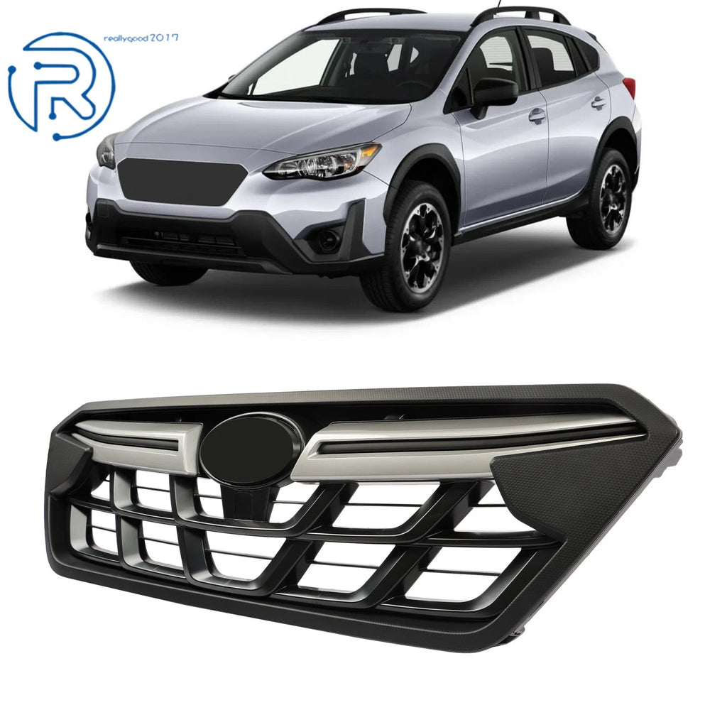 Upper Grille for Subaru Crosstrek (2021–2023) Silver Matte Black