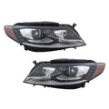 HID Xenon Headlight with LED DRL Left + Right Pair for Volkswagen CC (2013–2017)