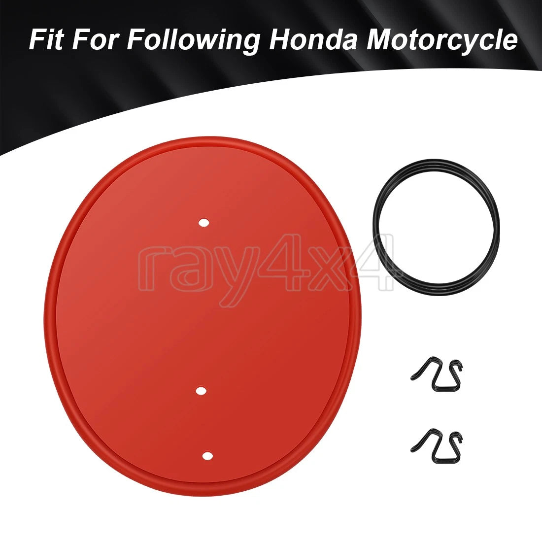 Red Front Number Plate Mount Kit for Honda Z50 Z50R (1979–1987)