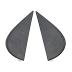 Set of 2 Door Side Mirror Triangle Flag Applique Black for Jeep Wrangler JK (2007–2018)