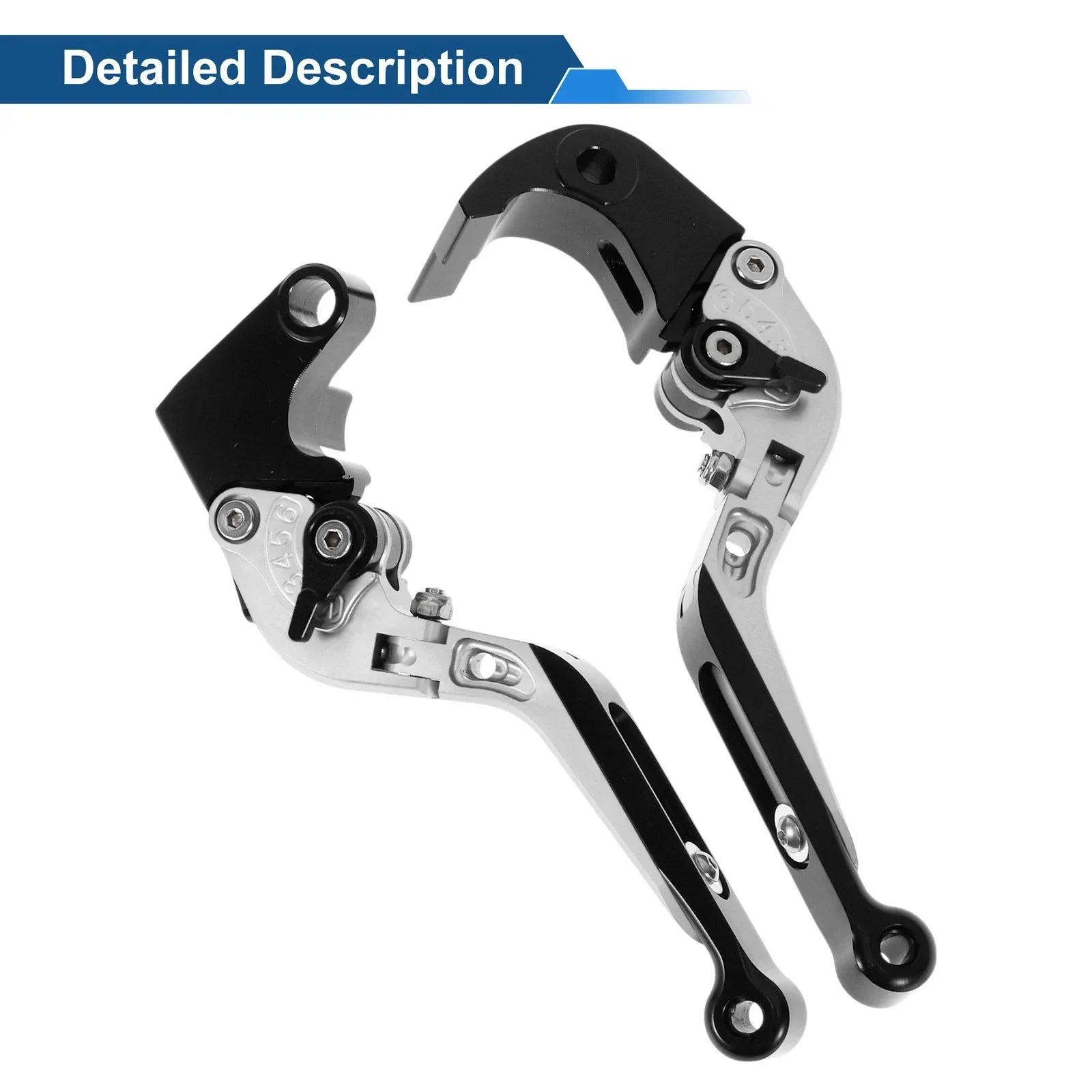 Adjustable Brake Clutch Levers for Honda CBR600RR (2003-2016) Silver Black