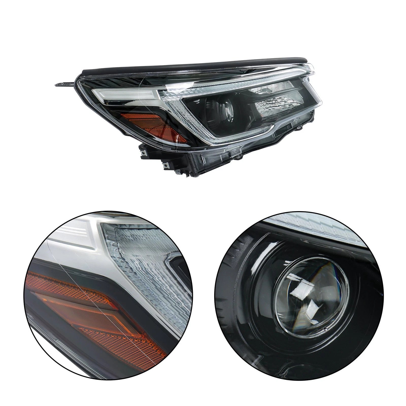Right Side Headlight LED for Subaru Forester (2021) AFS Clear Lens Chrome