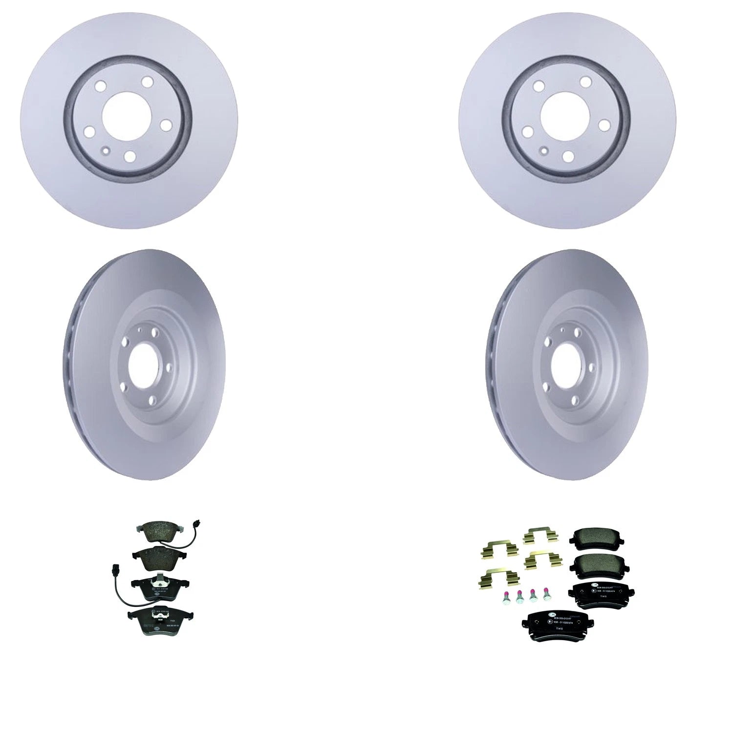 Disc Brake Pad Kit for Audi A6 A6 Quattro (2005–2011) - Hella Rotors