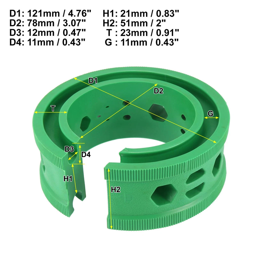 2pcs Green Coil Spring Rubber Buffer for Ford Chevy (Universal D Type)