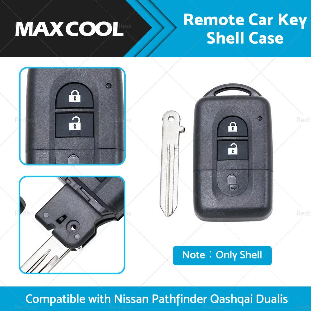 Replacement Remote Key Shell for Nissan Pathfinder Qashqai Dualis