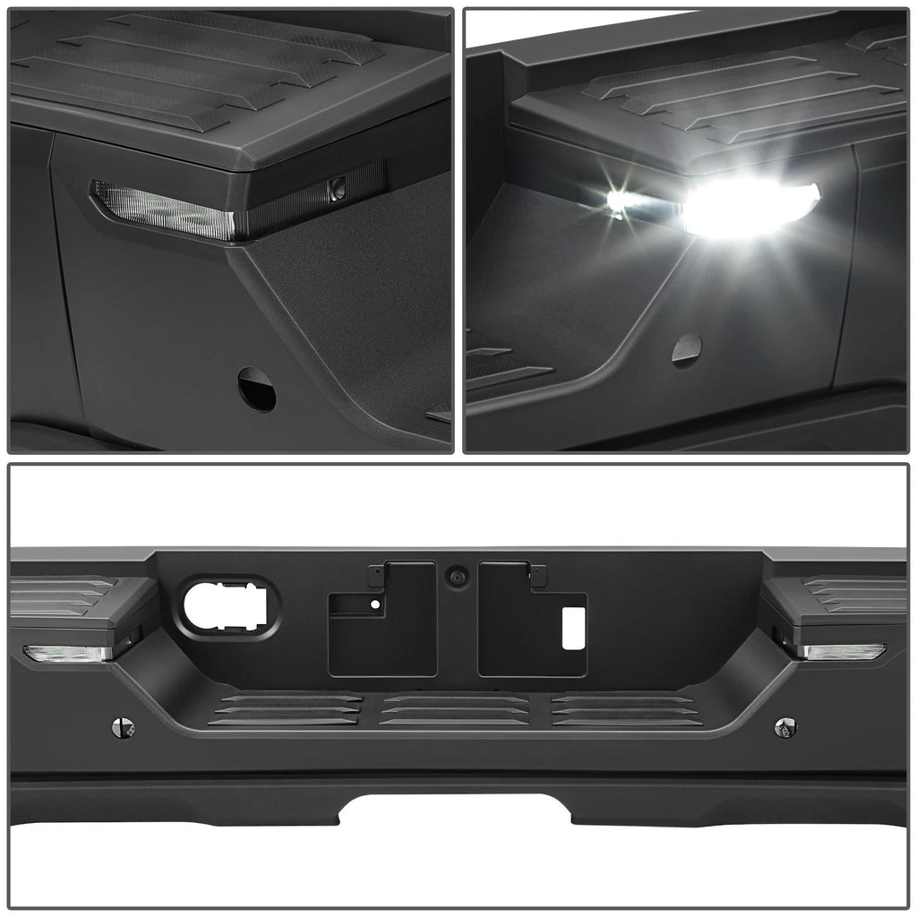 Rear Step Bumper for Toyota Tundra (2022–2026) Black w/Sensor Holes