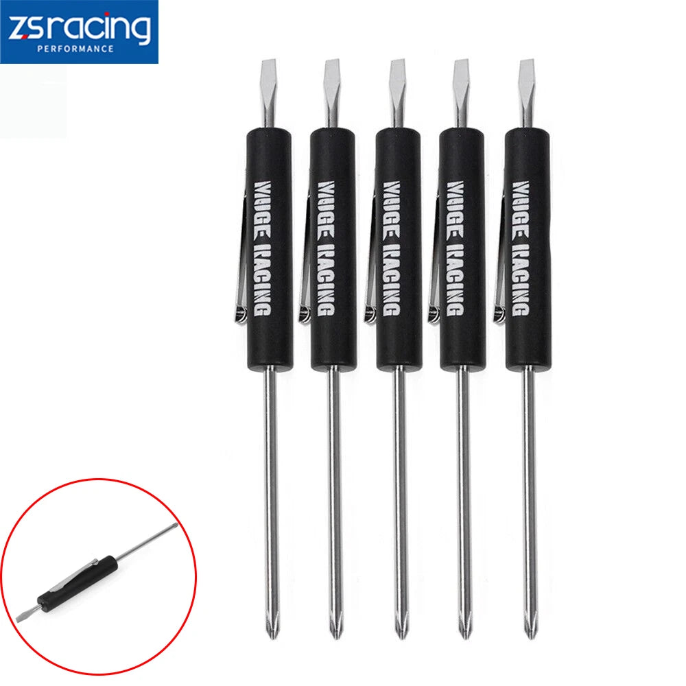 5X Black Flat Pocket Screwdriver with Phillips Top & Clip
