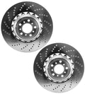 Set of 2 Front Vented Drilled Disc Brake Rotors for BMW F10 F12 F13 M5 M6
