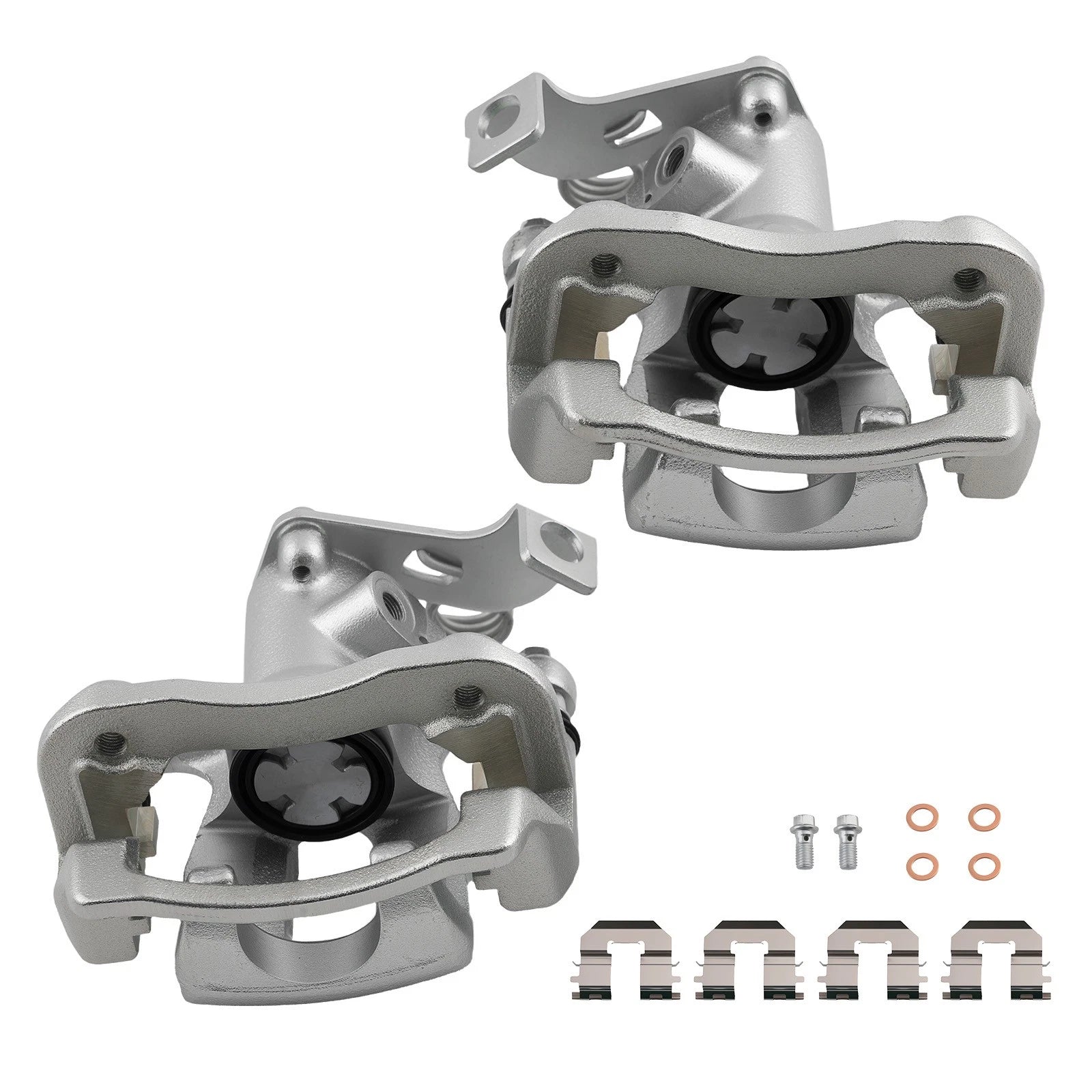 Set of 2 Rear Brake Calipers for Hyundai Accent/Dodge Attitude (2012–2017)