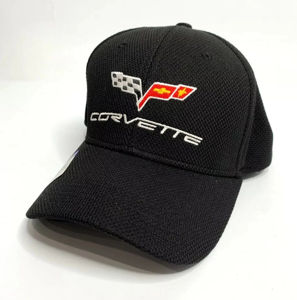 Cap Hat Black Flexfit Style for Chevy Corvette C6 (2005–2013)