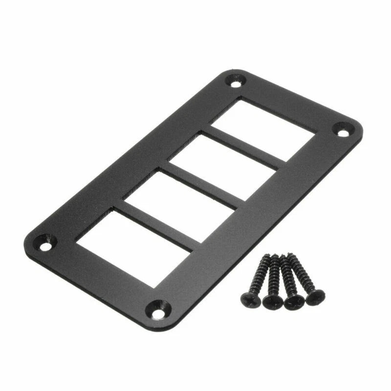 4-Gang Rocker Switch Panel Holder for Boat Marine (Aluminum Alloy)