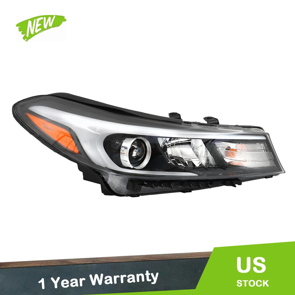 Halogen Clear Headlight for Kia Forte (2017–2018) Right Side RH