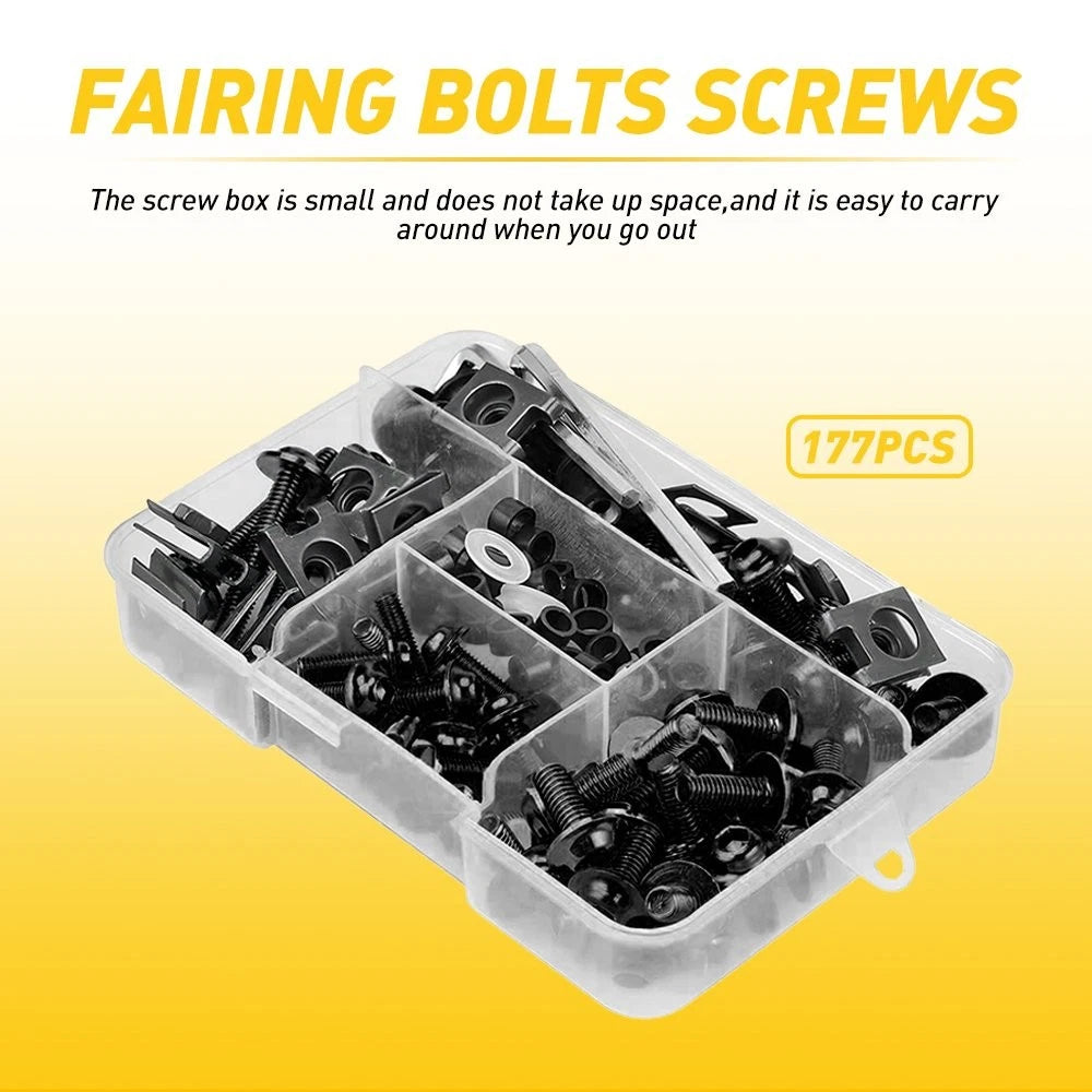 177pcs Fairing Bolt Screws Kit for Kawasaki Yamaha (All Years)