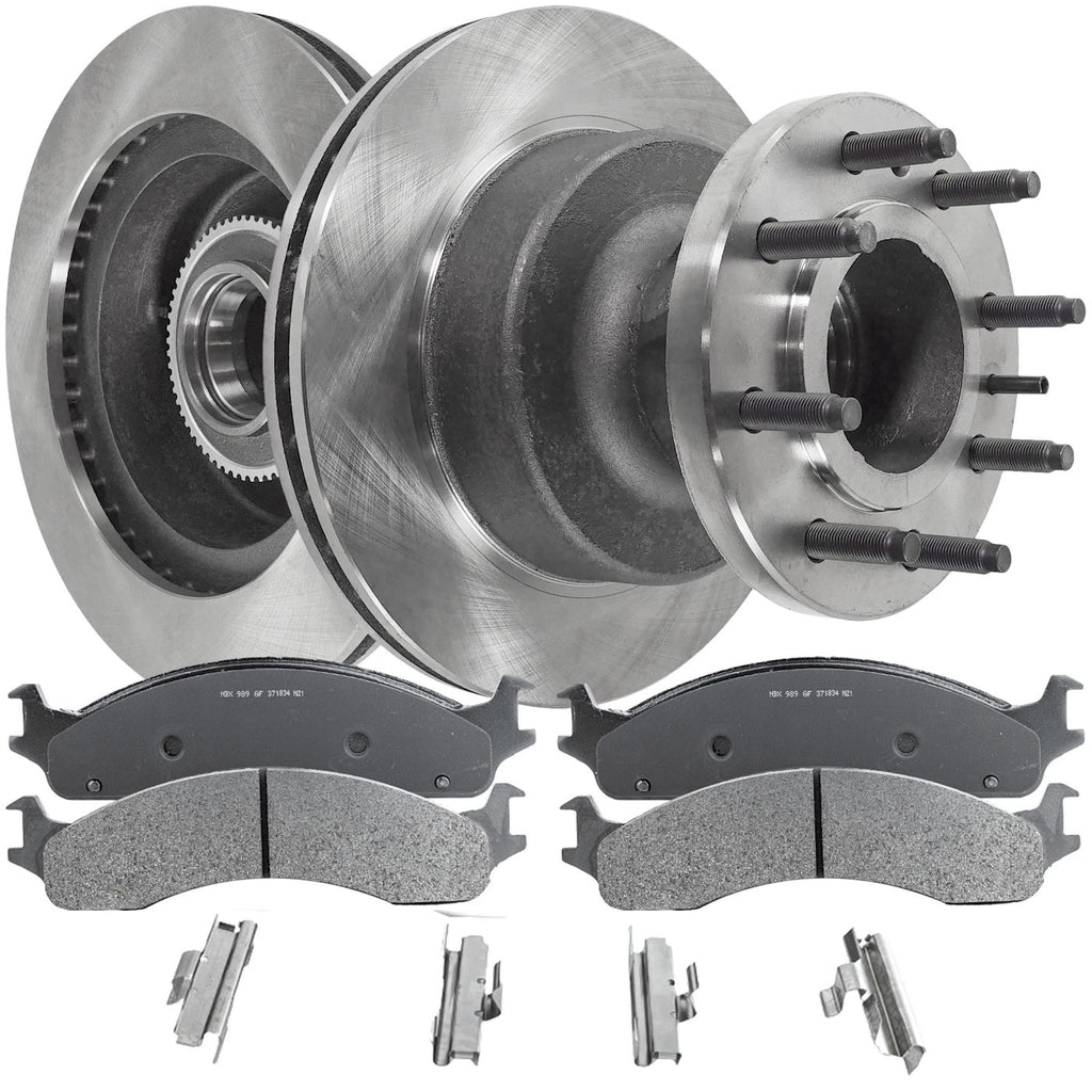Brake Disc Rotors and Pads Kit for Ford E350 E450 Super Duty