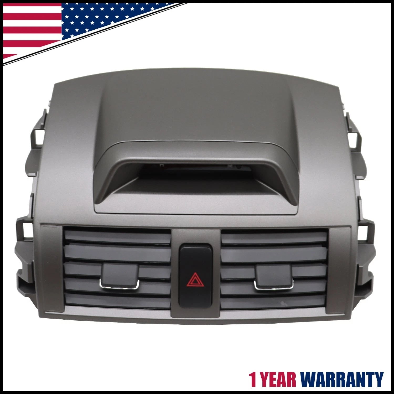Center Dash A/C Outlet Air Vent Panel with Clock for Toyota Corolla (2009–2013)