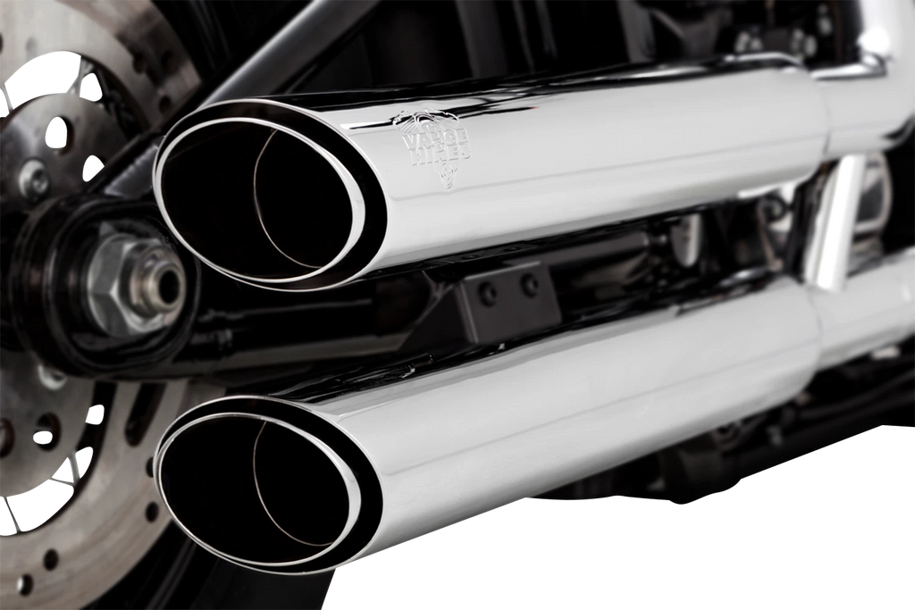 Vance & Hines 3" Twin Slash Slip-On Muffler Chrome 16376 for Harley Softail (2018–2025)
