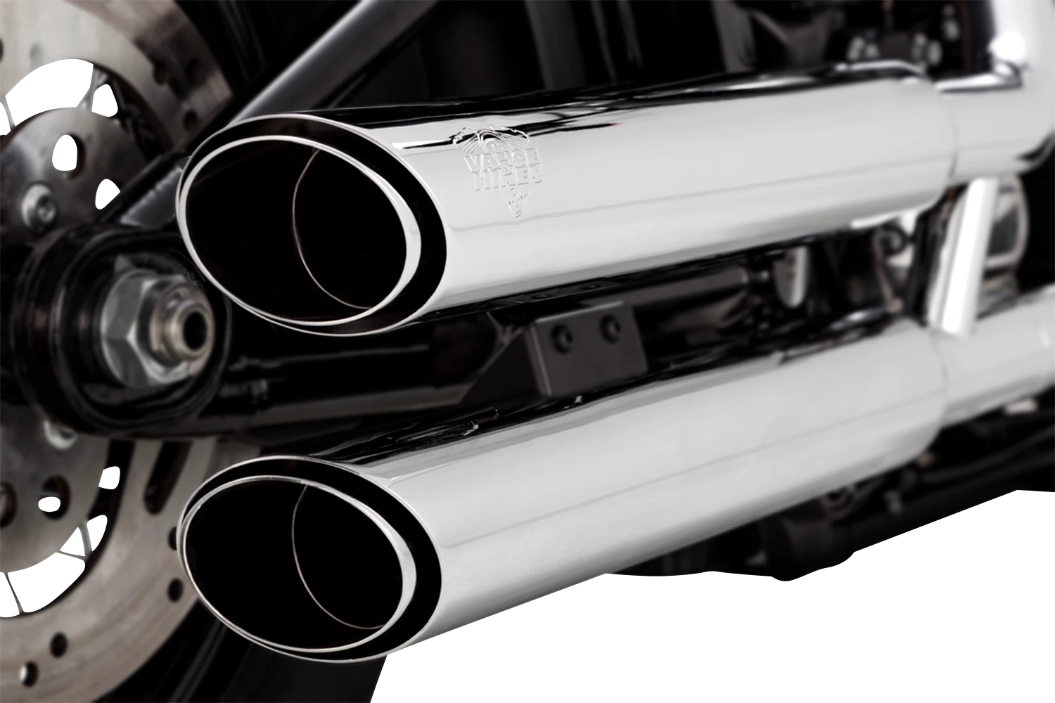 Vance & Hines 3" Twin Slash Slip-On Muffler Chrome 16376 for Harley Softail (2018–2025)