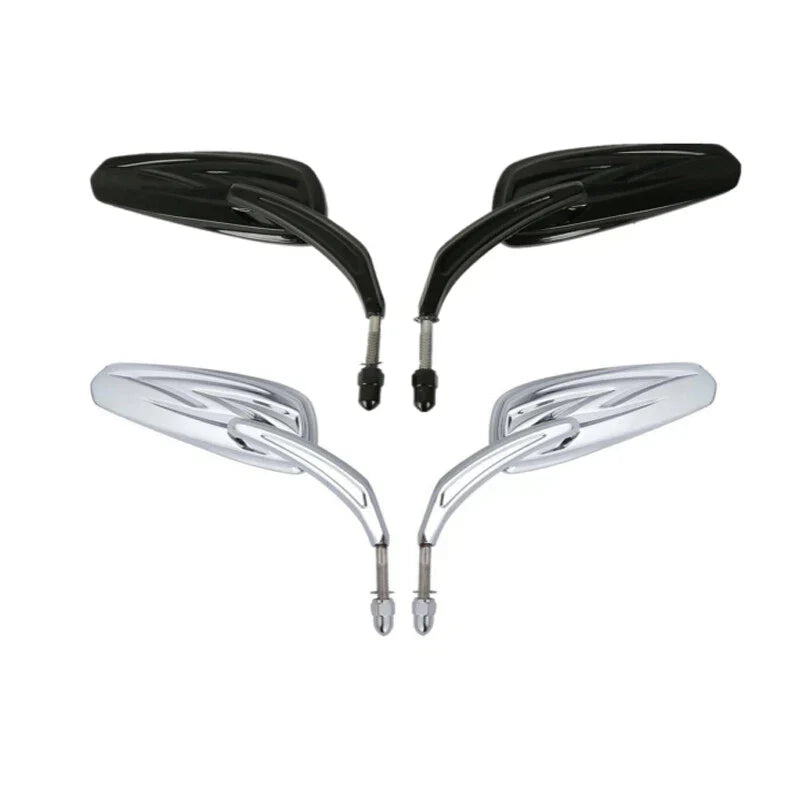 Rear View Mirrors for Harley Touring Electra Street Road Glide Chrome/Black