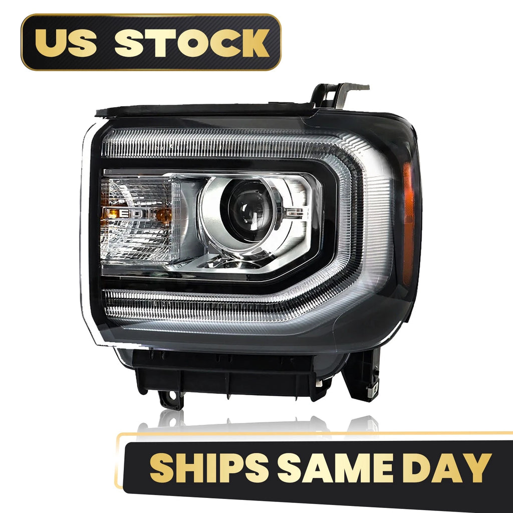 HID/Xenon Headlight with Bulb & Ballast for GMC Sierra 1500 (2016–2018)