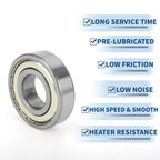 6307ZZ Deep Groove Ball Bearing for Scooter Skateboard Wheel (35x80x21mm)