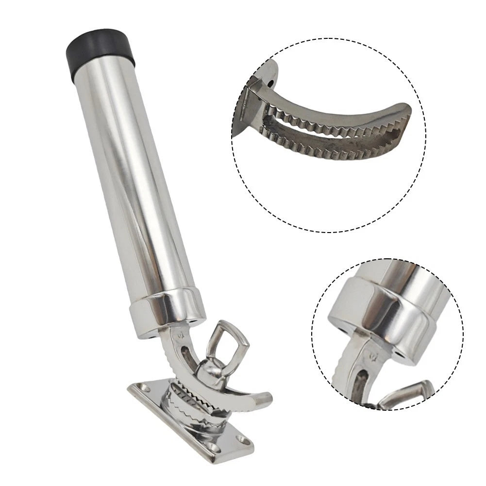 Stainless Steel Fishing Rod Holder for Yacht Deck (360 Degree Adjustable)