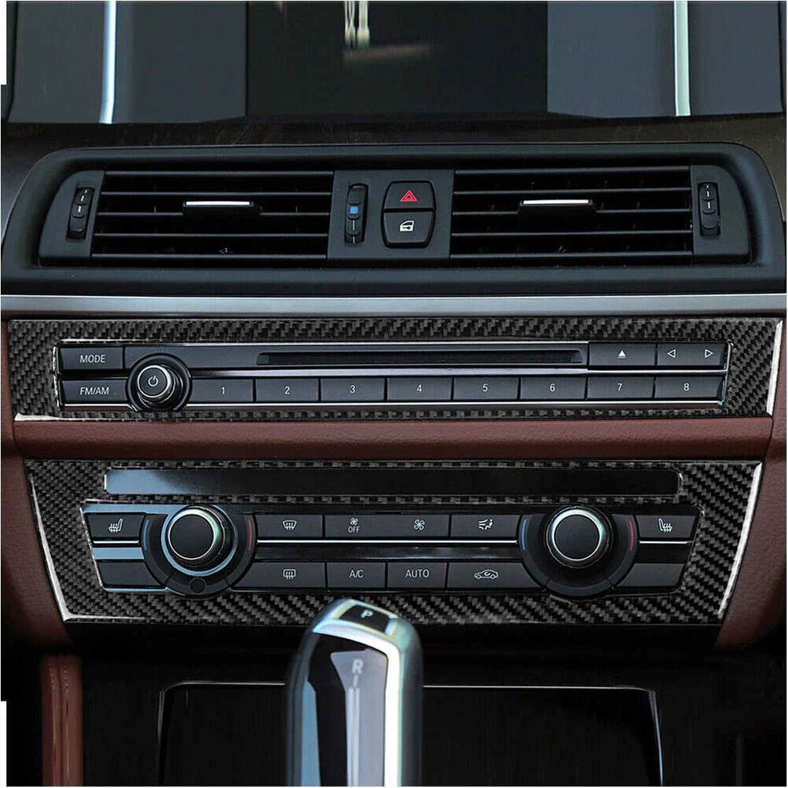 Carbon Fiber AC CD Panel Cover for BMW 5 Series F10 (2011-2017)