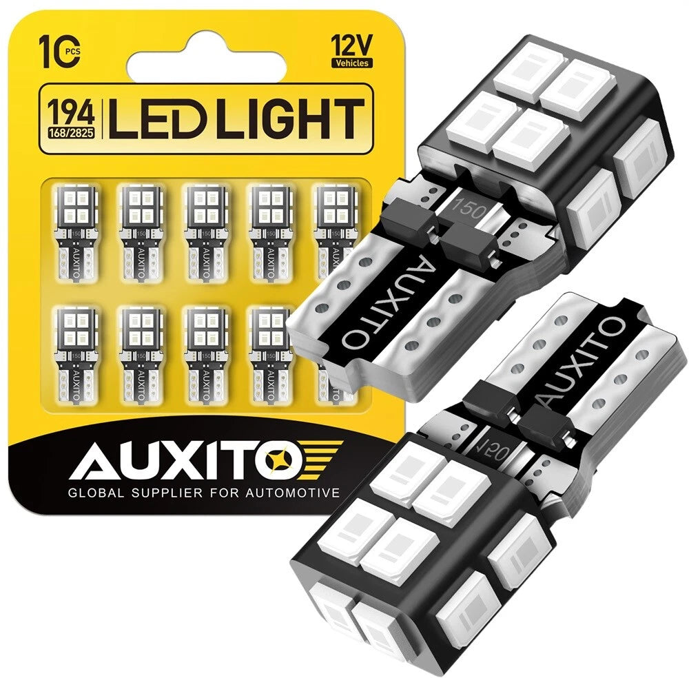 10x T10 168 194 LED Bulbs for Instrument Gauge Cluster (Universal)