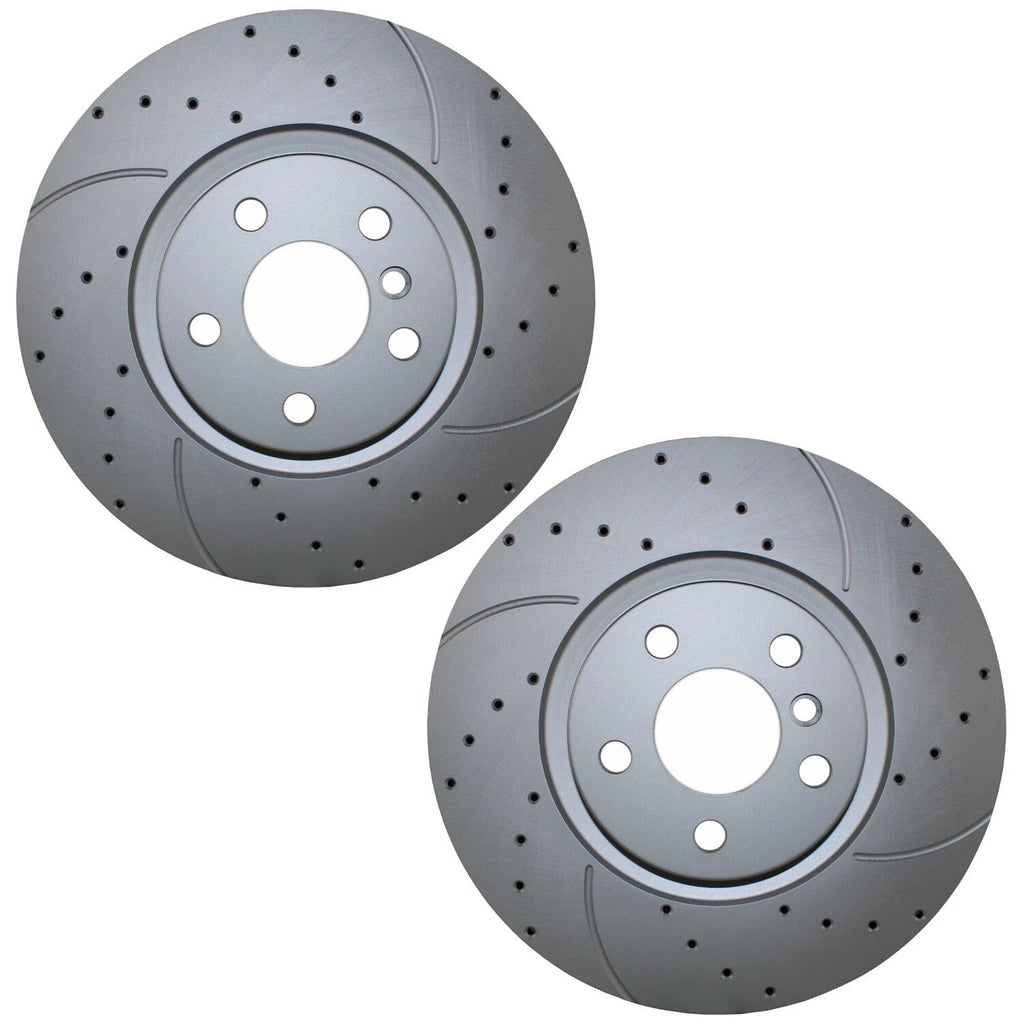 Set of 2 Front Drilled 300mm Brake Rotors for Mini F39 F48 F60