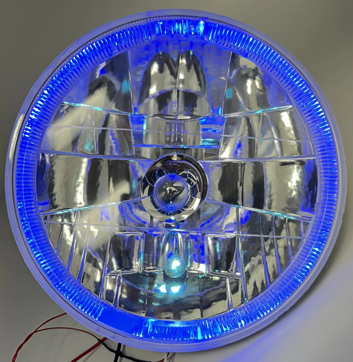 Headlight Bulbs H4 Pair with Blue LED Halo and Blue Turn Signal for Pair (2005–2015)