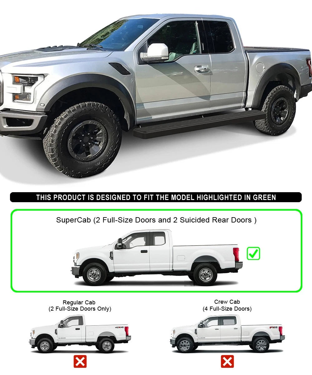 Wheel to Wheel Running Boards for Ford F150 Super Cab (2015–2026)