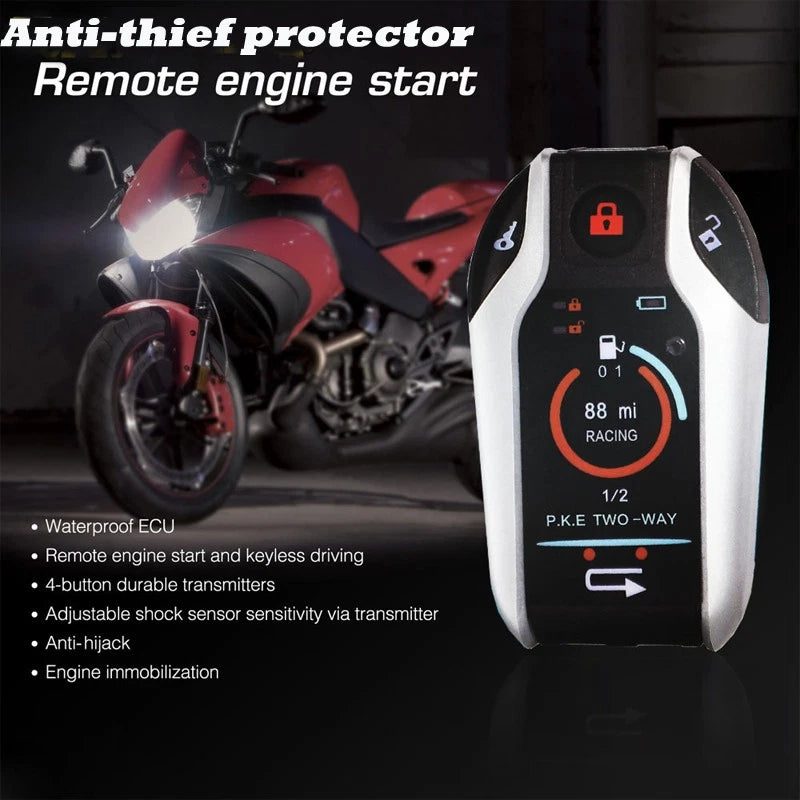 Two Way Motorcycle Alarm System for Universal Motorbikes (DC 12V)