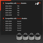 Set of 4 Front Upper Control Arm Bushings for Honda Accord (2003–2007)