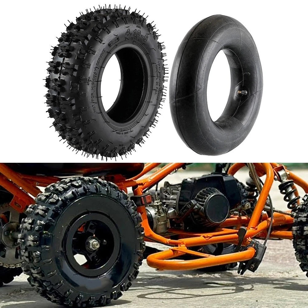 Set of 4 10x6 Tires and Tubes for Lawn Mower, Hand Truck, Go Kart, ATV