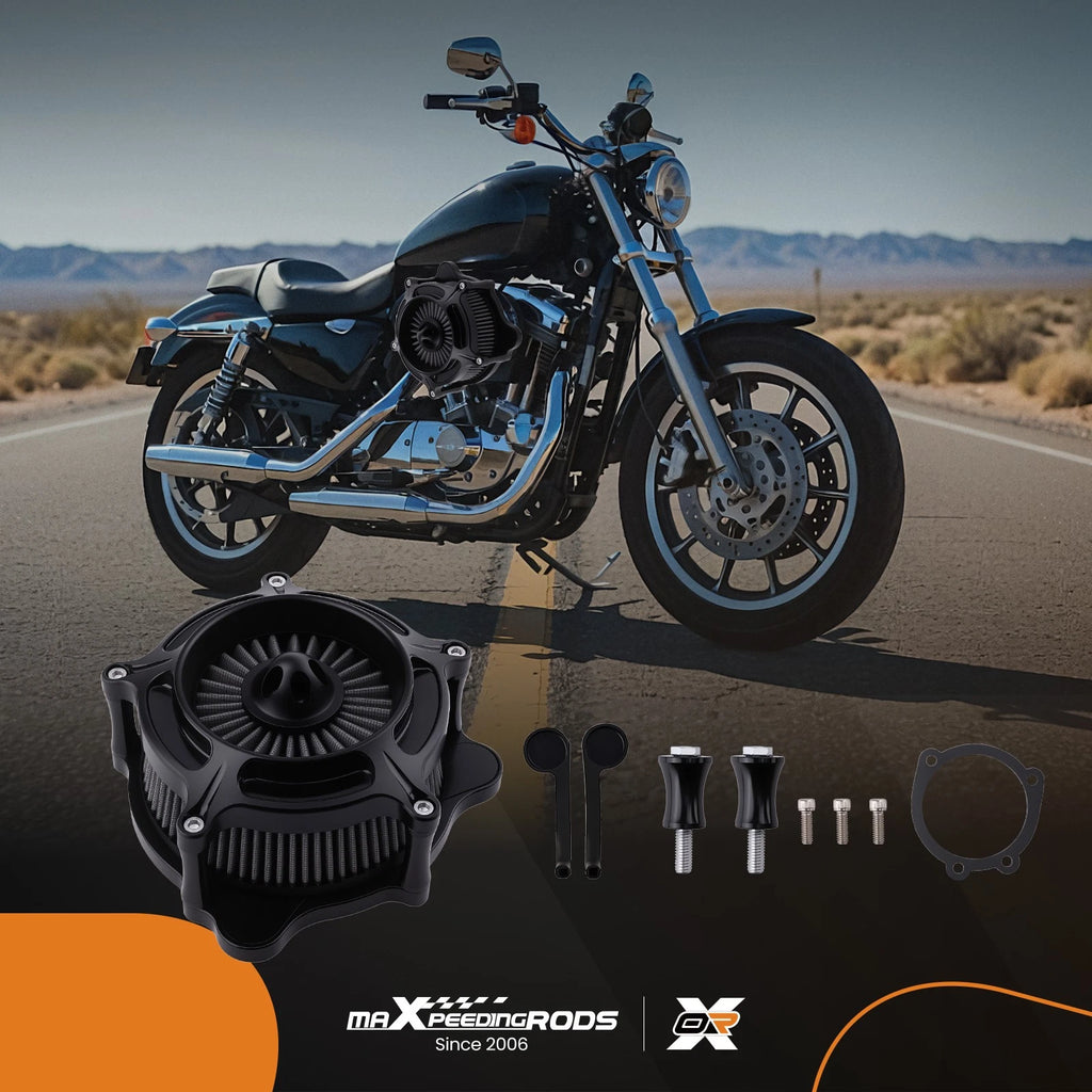 Performance Air Filter for Harley Davidson Dyna (2000-2017) Black Billet