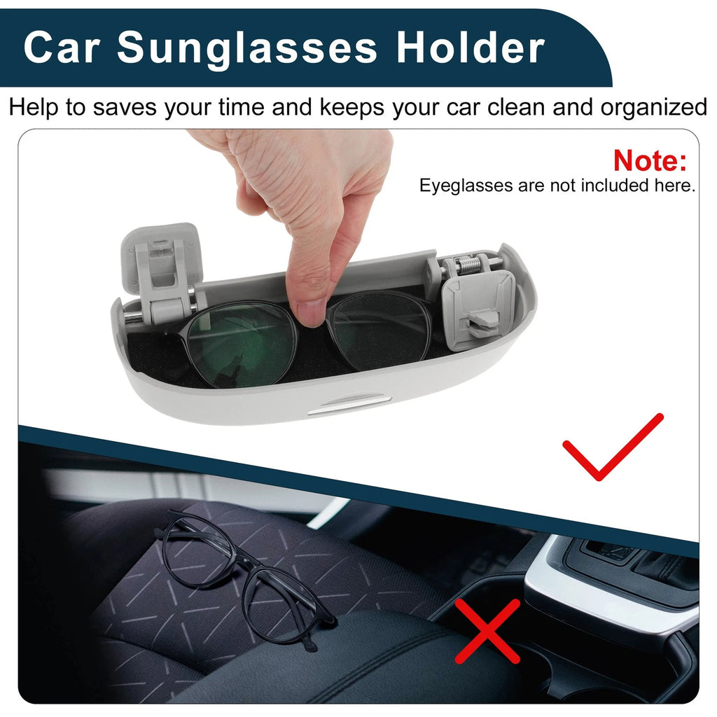Sunglasses Case for Honda Accord (2018–2024) Eyeglasses Holder Storage Box Grey
