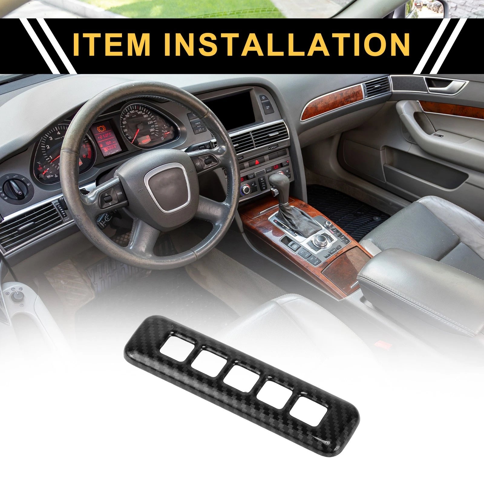 Carbon Fiber Pattern Keyless Entry Keypad Trim for Ford F-150 (2015–2023)