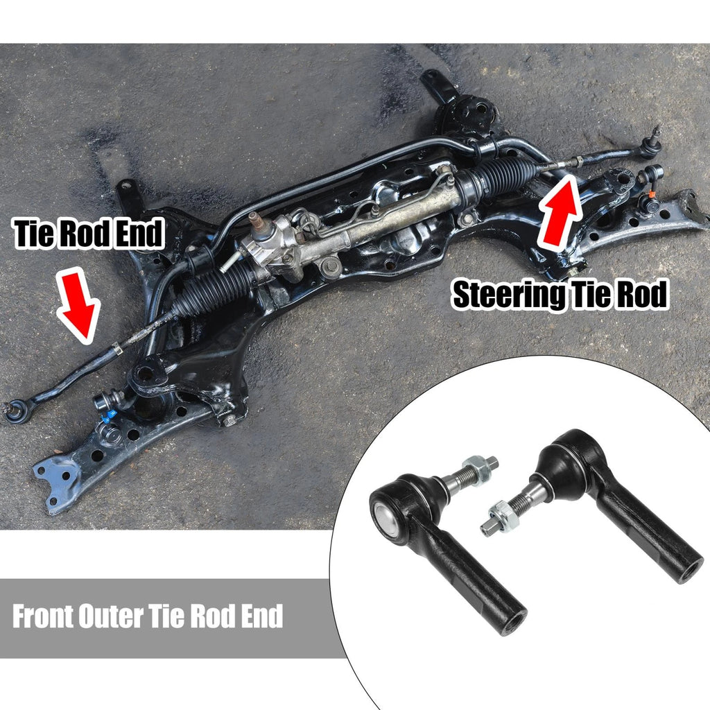 2pcs Front Outer Tie Rod ES800986 for Chrysler 300 (2011–2019) & Dodge Charger (2011–2019)